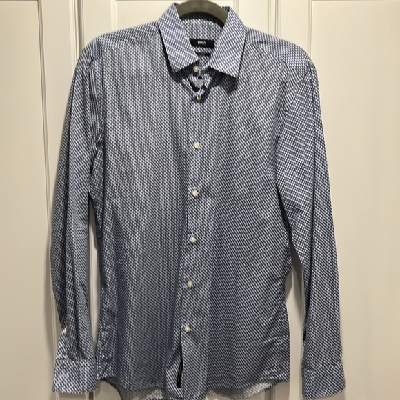 Hugo Boss Men’s Made in Italy Shirt Medium Slim Fit Long Sleeve - Picture 4 of 5